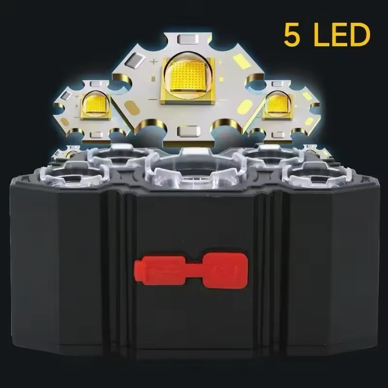 Linterna Minero Cintillo 5 LED Recargable L-T21