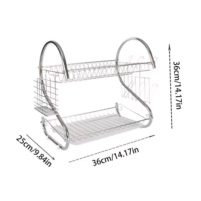 Seca Plato 2 Pisos Escurridor Aluminio Acero