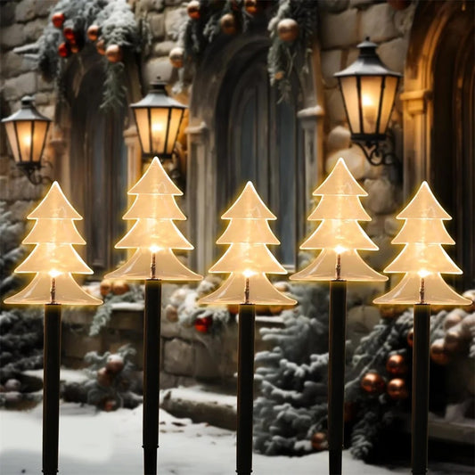 Estacas Solares Navidad Luces Led 5 Pack 3 Metros