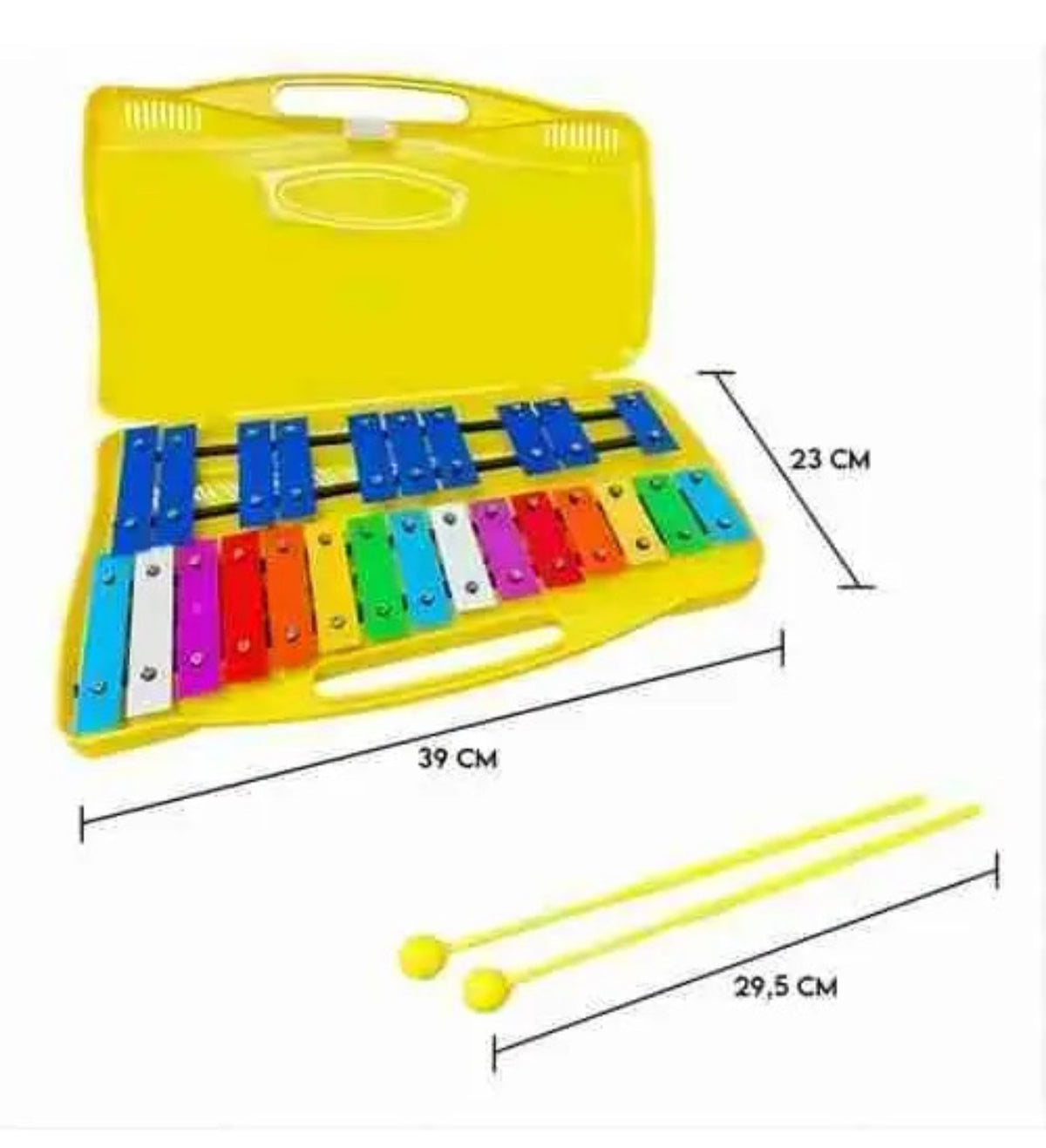 Metalófono Cromático 25 notas | 4 Colores