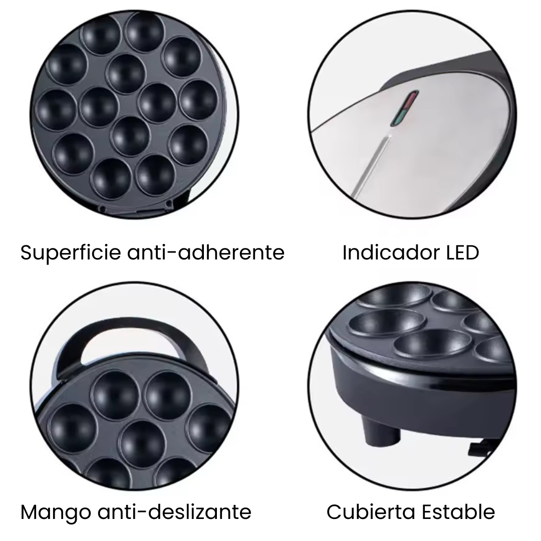 Pop Cake Maker Máquina para Cake Pop Takoyaki 14 moldes