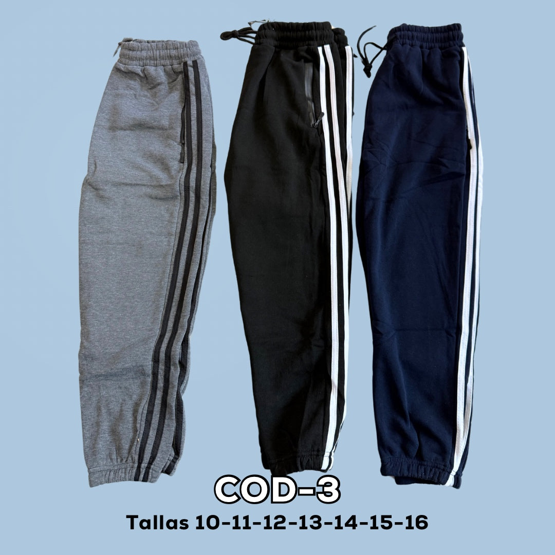 Pantalón Buzo Micropolar Unisex (Talla 10-16) COD-3