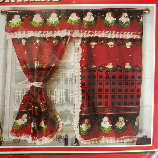 Cortina Cocina Navidad con Visillo 120cm | Diseños