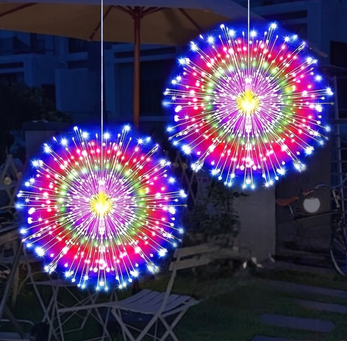 Luz Pilas Chascona Jardín Fuego Artificial 30cm
