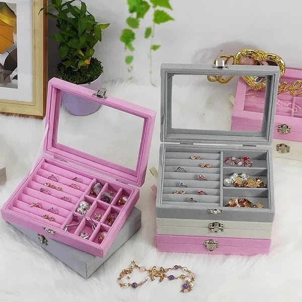 Organizador Joyero Elegante con Tapa Joyas | 3 Colores