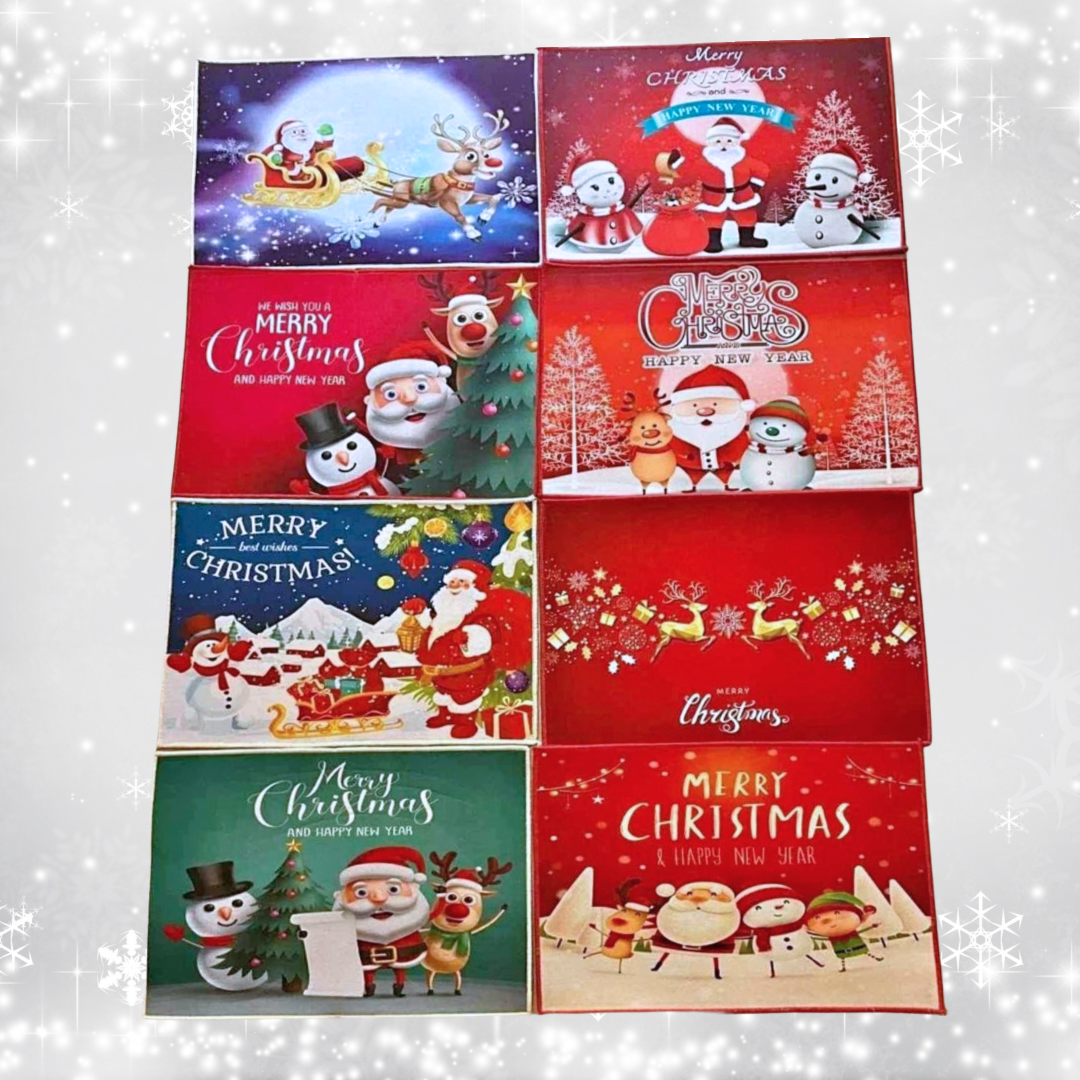 Alfombra Limpia Pies Navideño 60x40cm