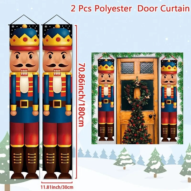 Pack 2 Pendón Navidad Decoración Puerta Pared