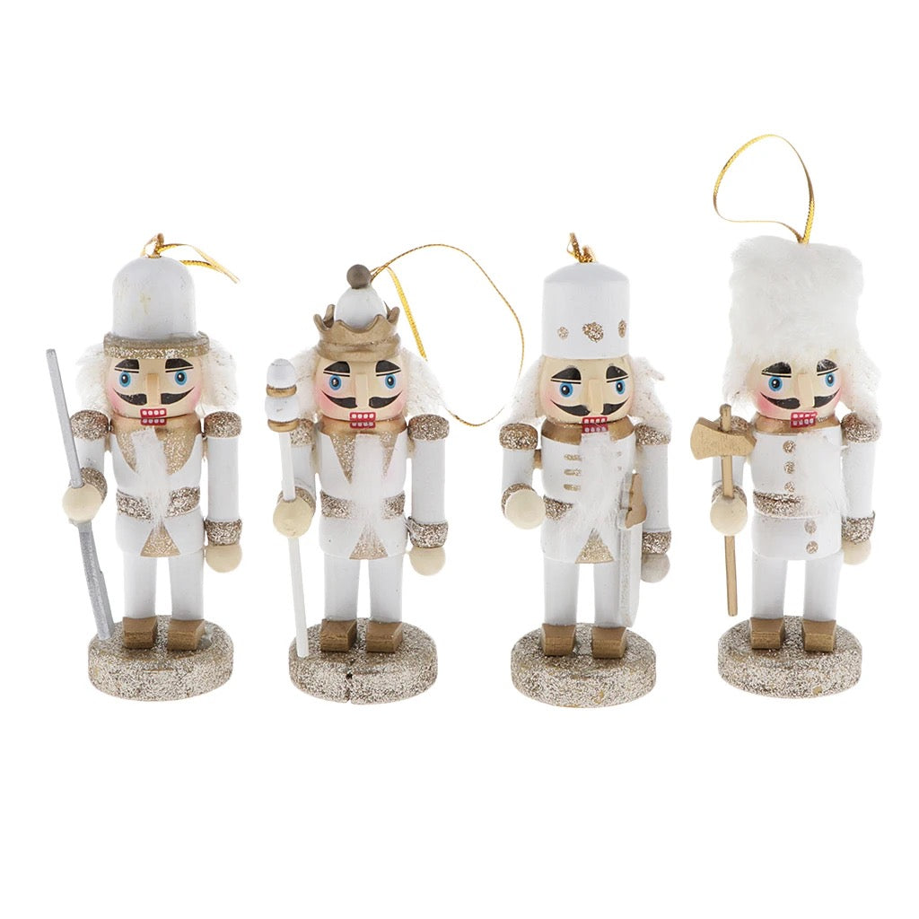 Set 4 Soldado Cascanueces Navideño Adorno Navidad 10cm COD 002