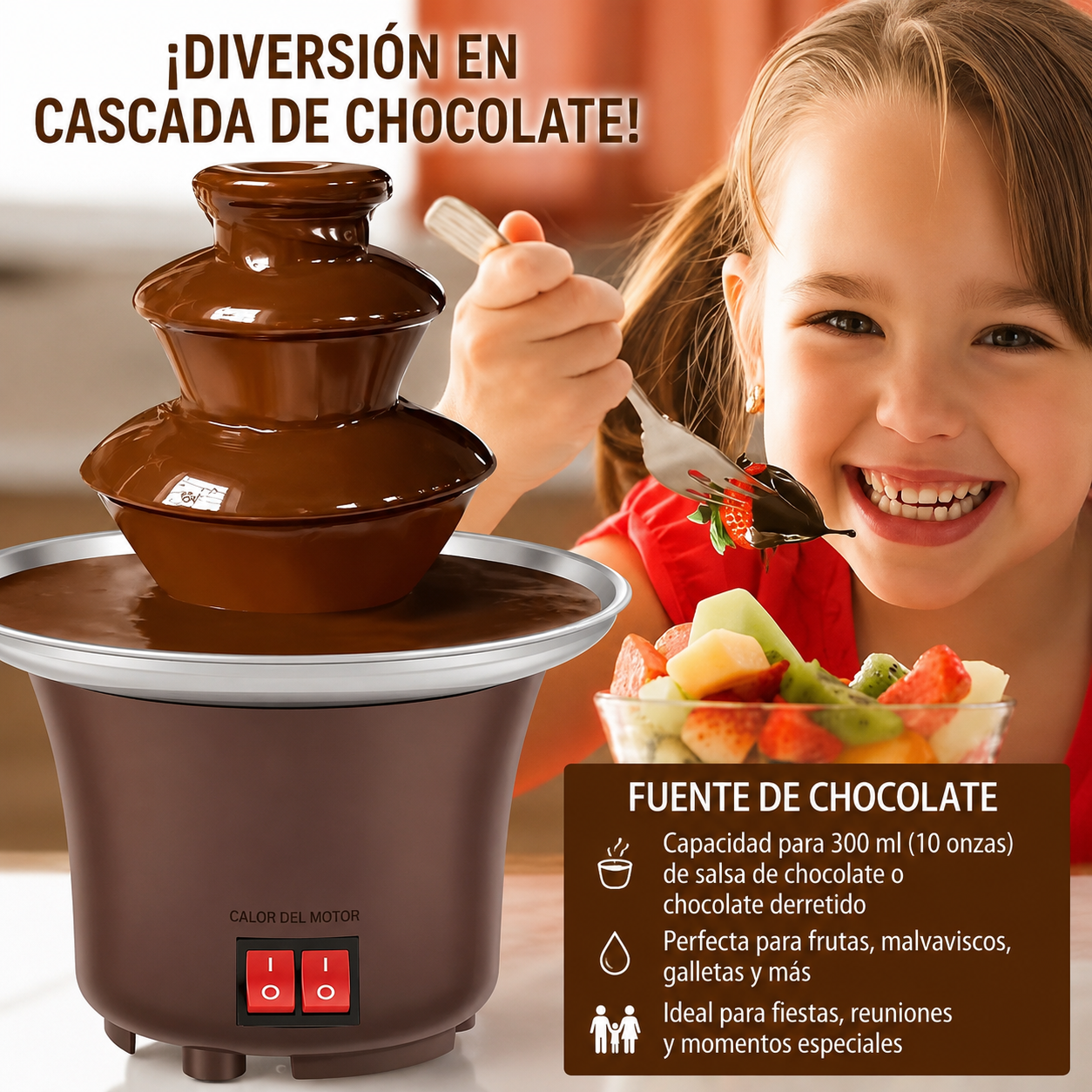 Cascada de Chocolate Fondue Mini Fuente