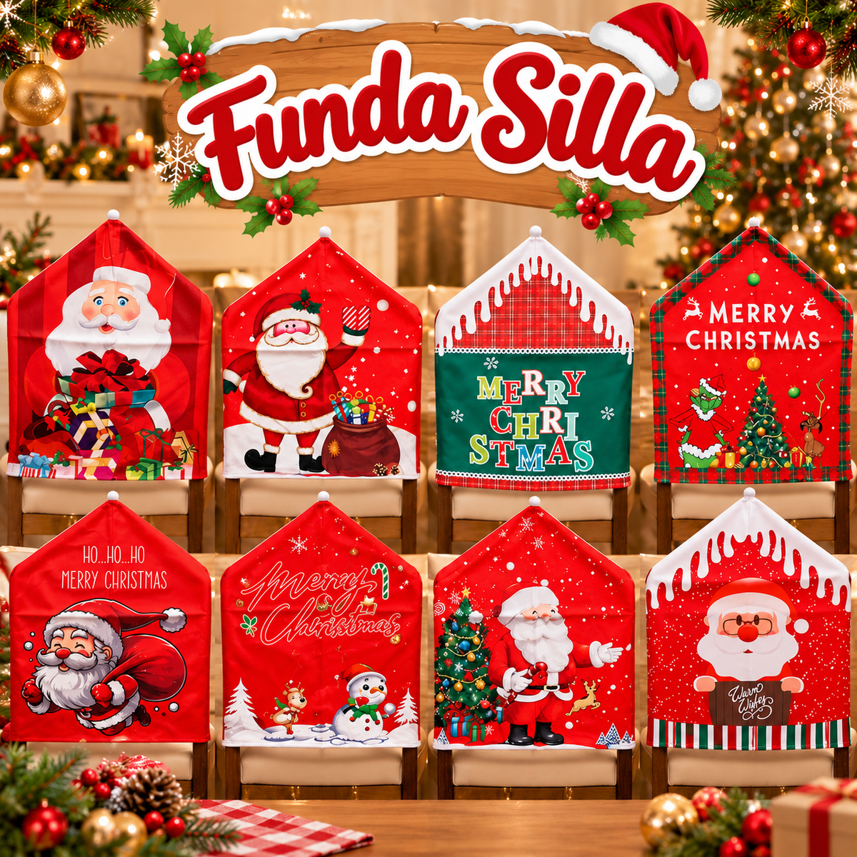 Funda de Silla Navideña Navidad