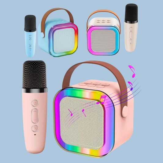 Mini Parlante con Micrófono Karaoke Bluetooth Inalámbrico