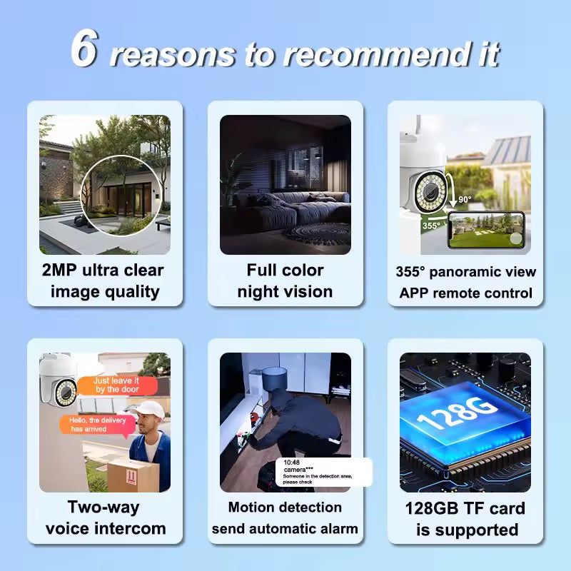 Cámara Vigilancia V380 HD 3MP IP66