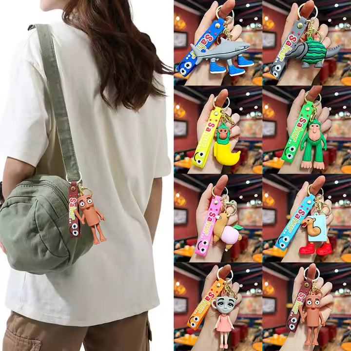 Llavero Silicona Grande Brain Rot Tralalero 10 diseños