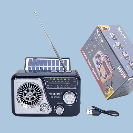 Radio Solar AM/FM Recargable Bluetooth USB