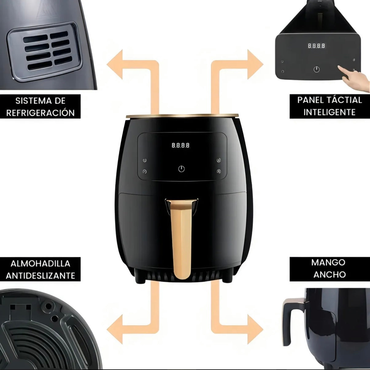 Freidora de Aire Air Fryer 6L Extra Grande 2400W