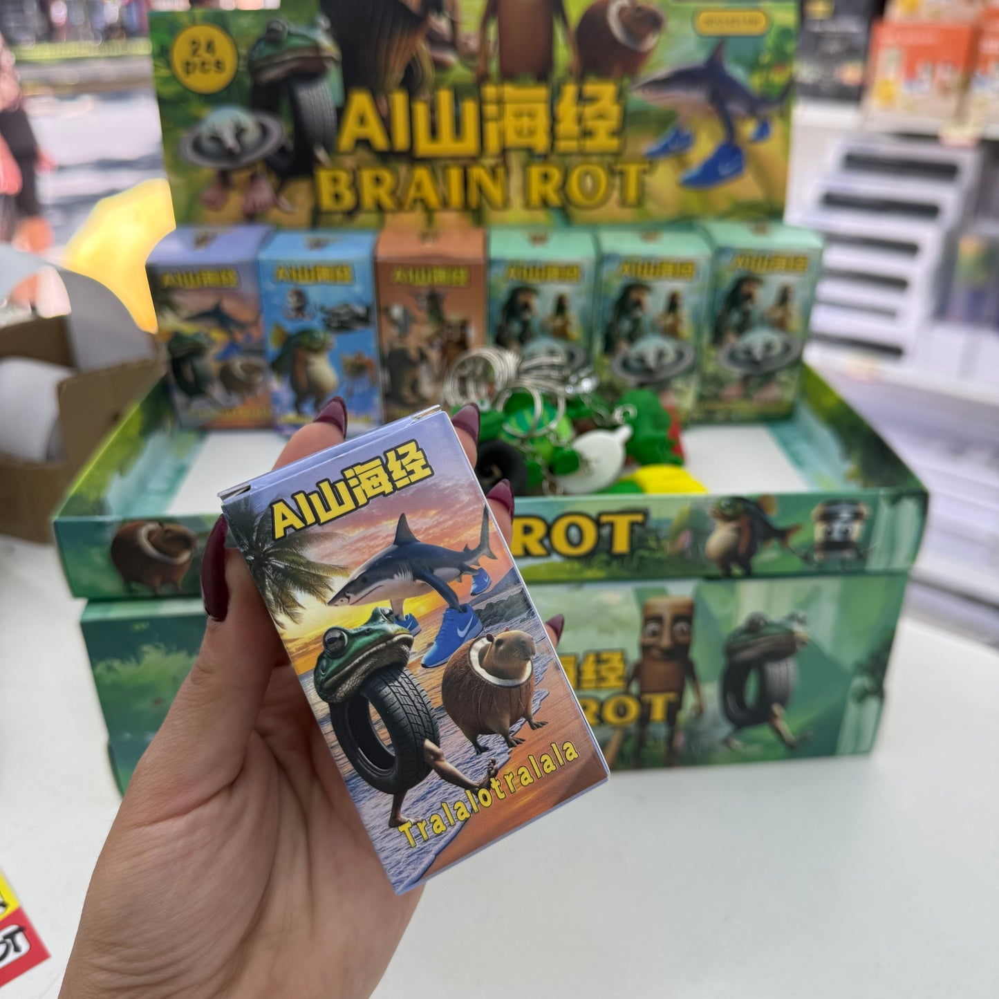 Caja Sorpresa Llavero Juguete BrainRot Tralalero Tun Sahur