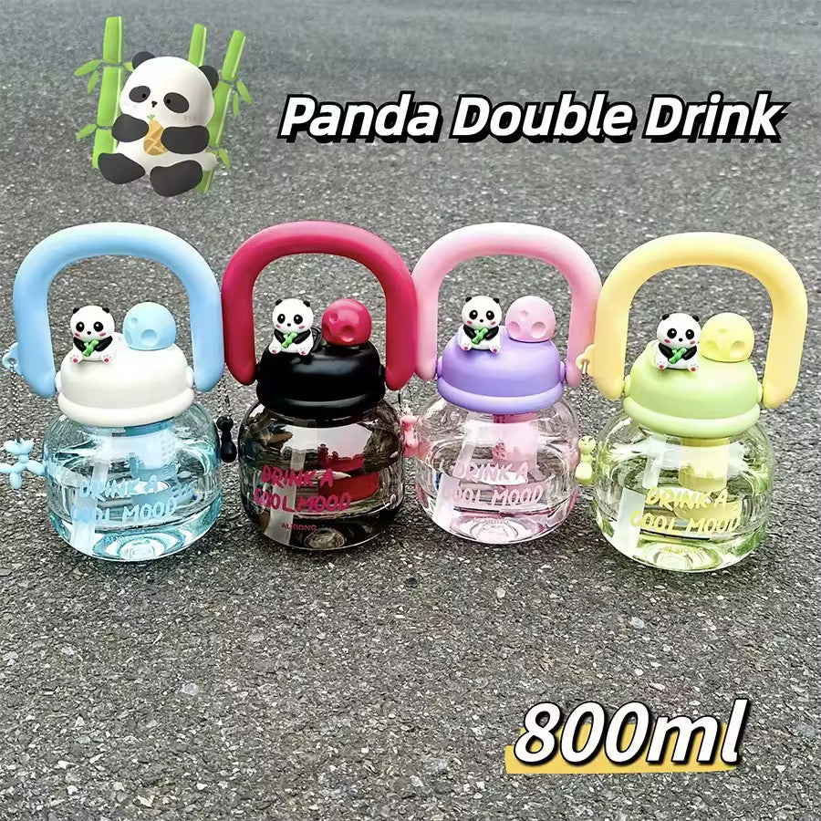 Botella Panda 800 ml Filtro Bombilla Charms
