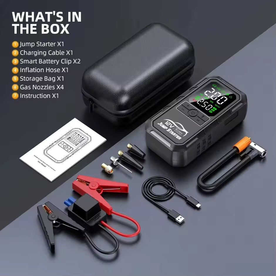 Partidor y Cargador de Batería Auto Power Bank 8000A Compresor Aire