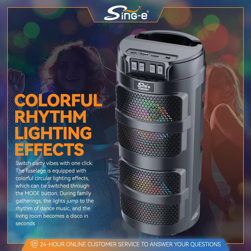 Parlante Colores HiFi Bluetooth 33cm ZQS2401