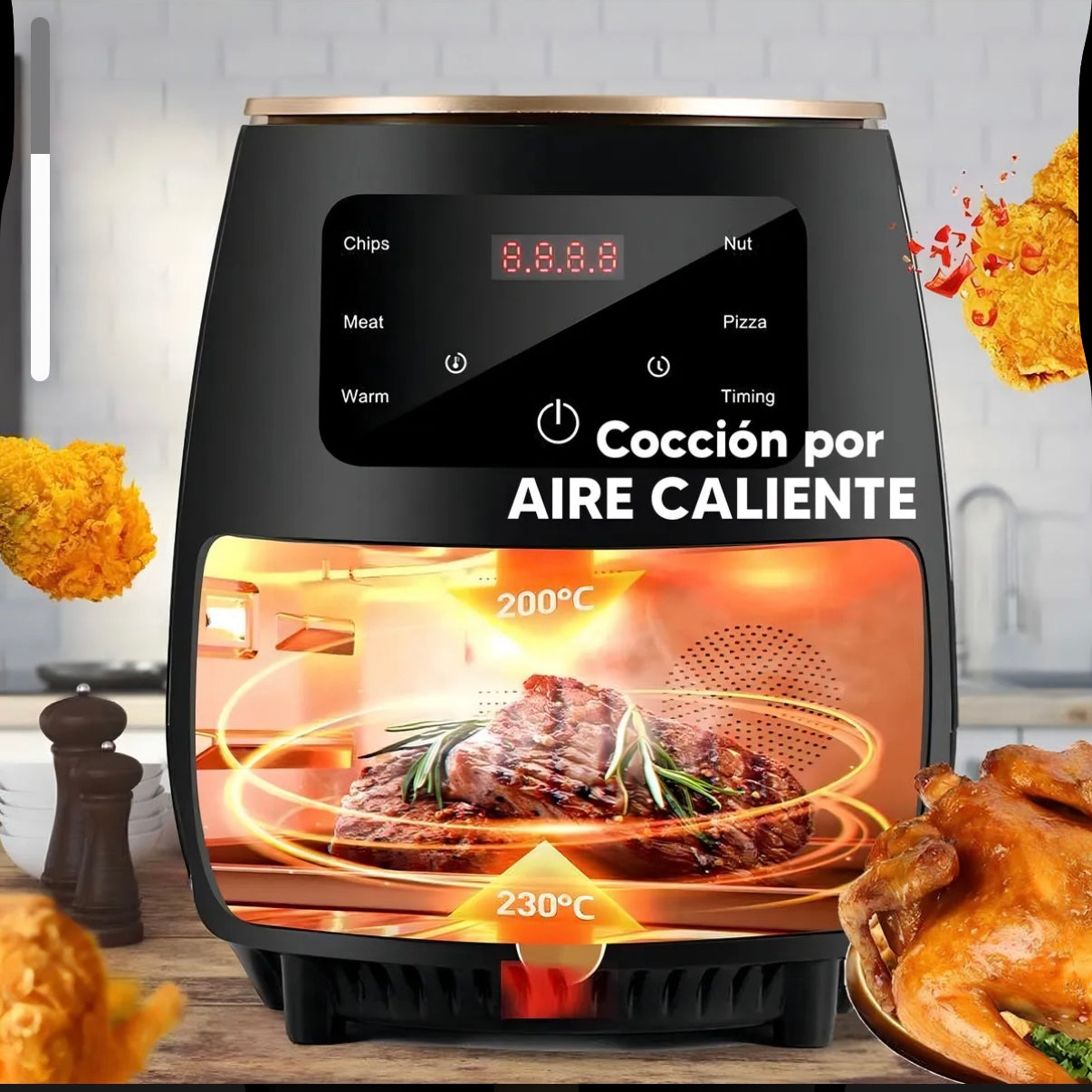 Freidora de Aire Air Fryer 6L Extra Grande 2400W