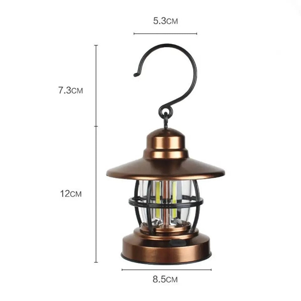 Lámpara Farol Camping Colgante Pila