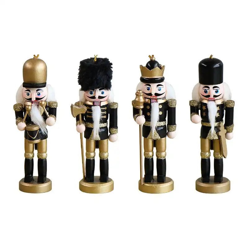 Set 4 Soldado Cascanueces Navideño Adorno Navidad 13cm COD 001