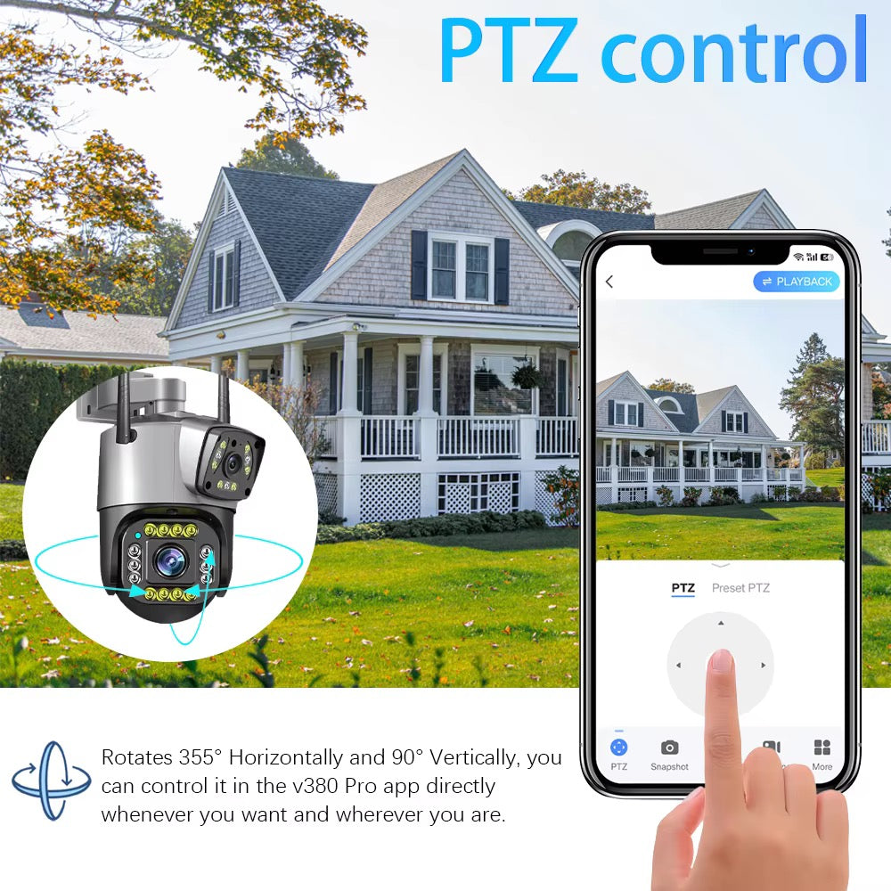Doble Cámara Vigilancia 8MP Wifi 4G