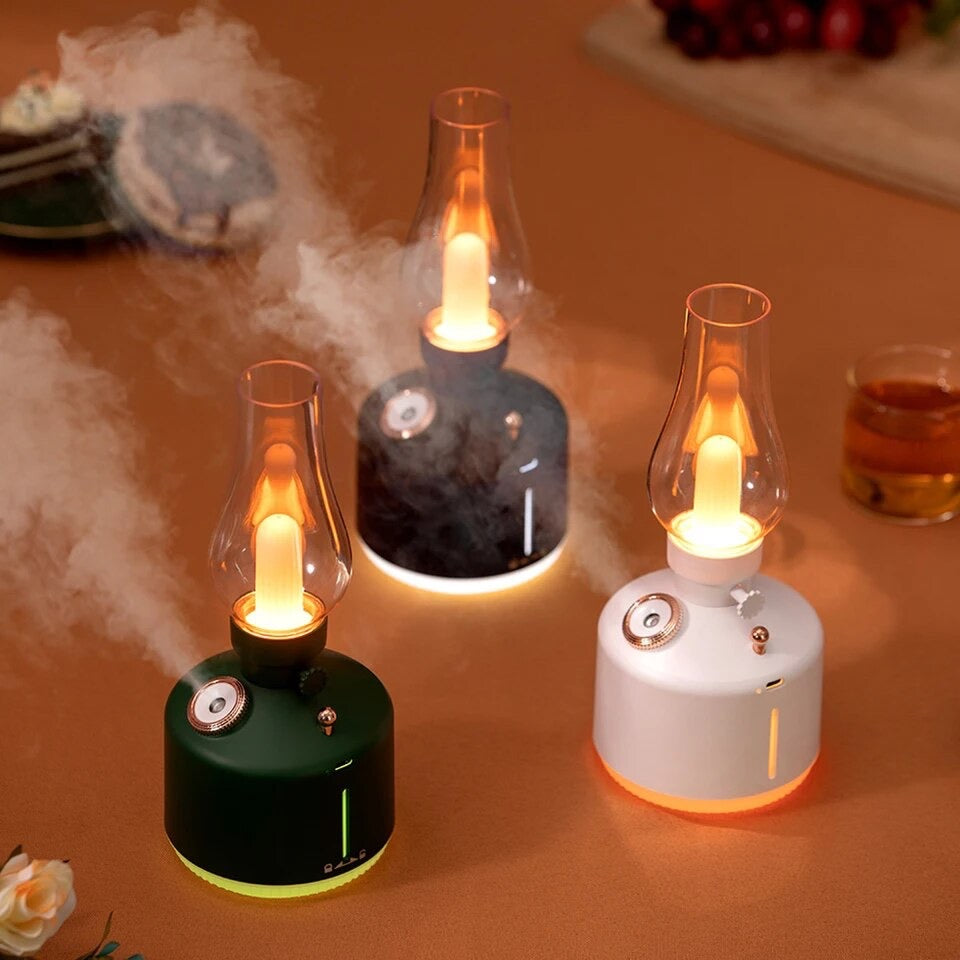 Lámpara Vintage con Humidificador Recargable