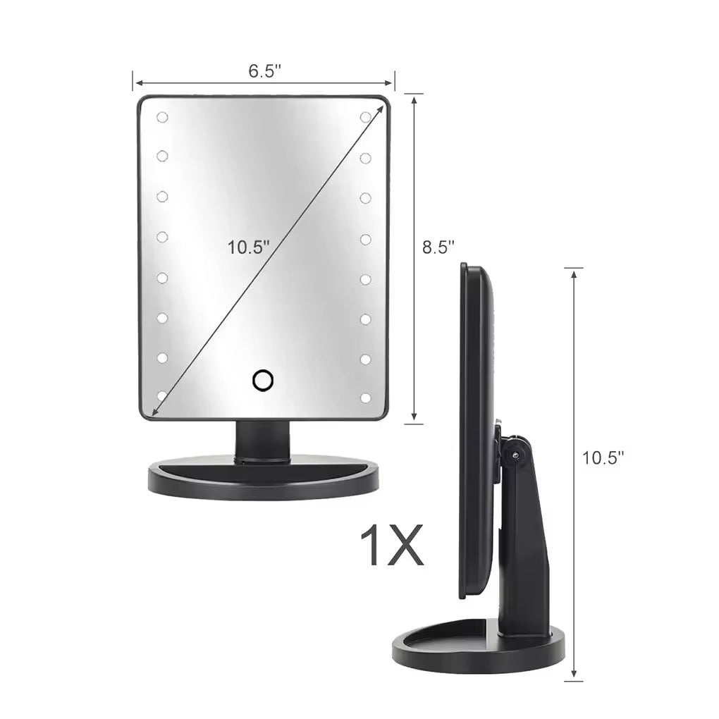 Espejo Maquillaje Luz Led Rotación Ajustable