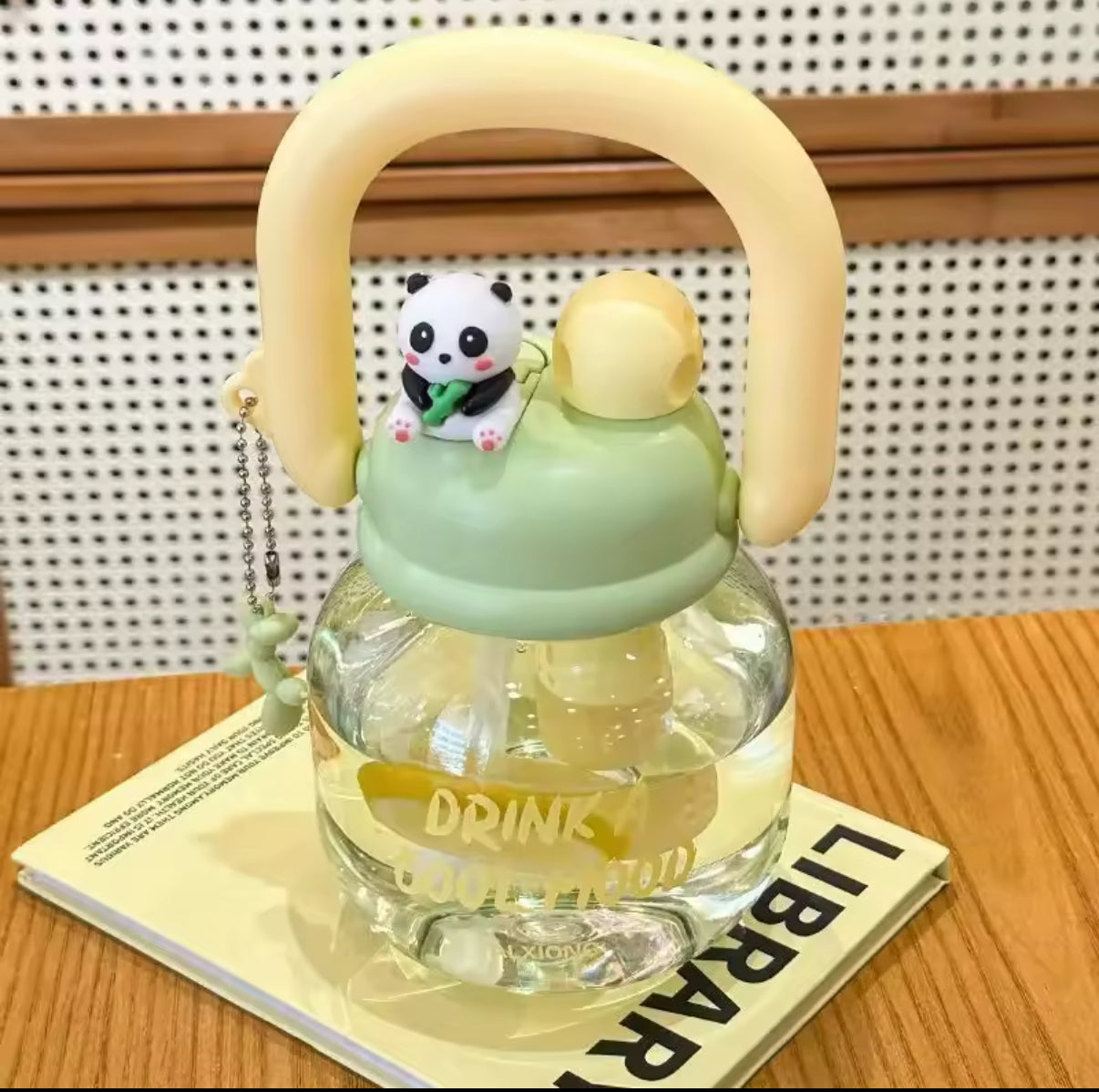 Botella Panda 800 ml Filtro Bombilla Charms