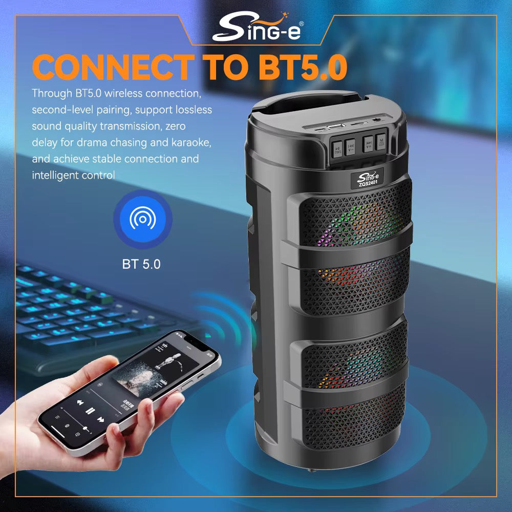 Parlante Colores HiFi Bluetooth 33cm ZQS2401