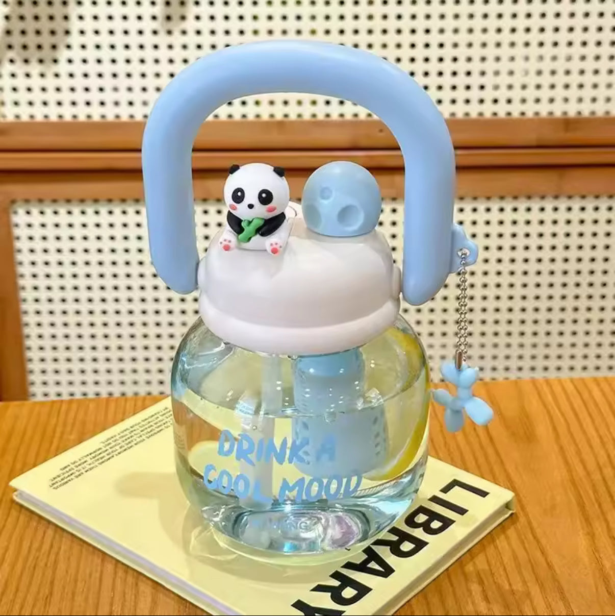 Botella Panda 800 ml Filtro Bombilla Charms