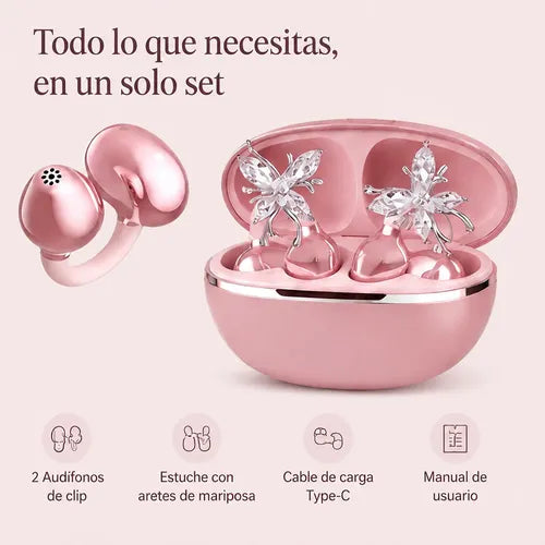 Audífono Damix Arete Mariposa Bluetooth Clip | 4 Colores