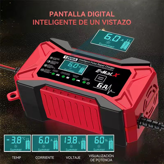 Cargador de Batería Auto Coche 12V 6A