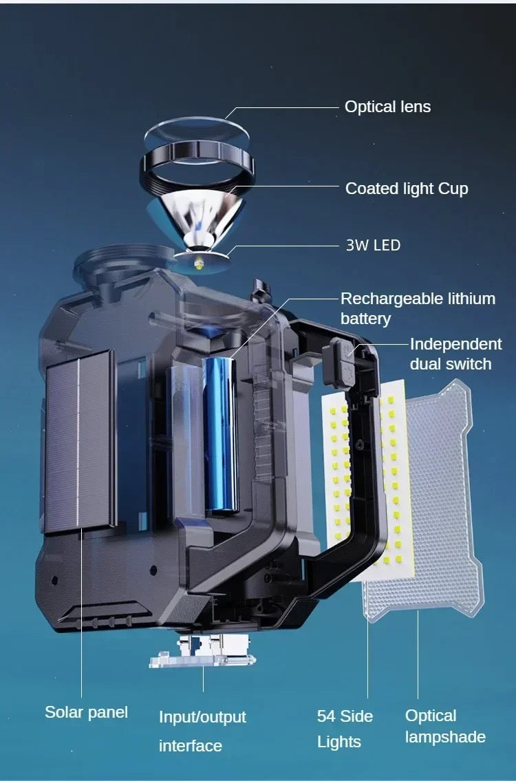 Lámpara Linterna Búsqueda Solar BK688