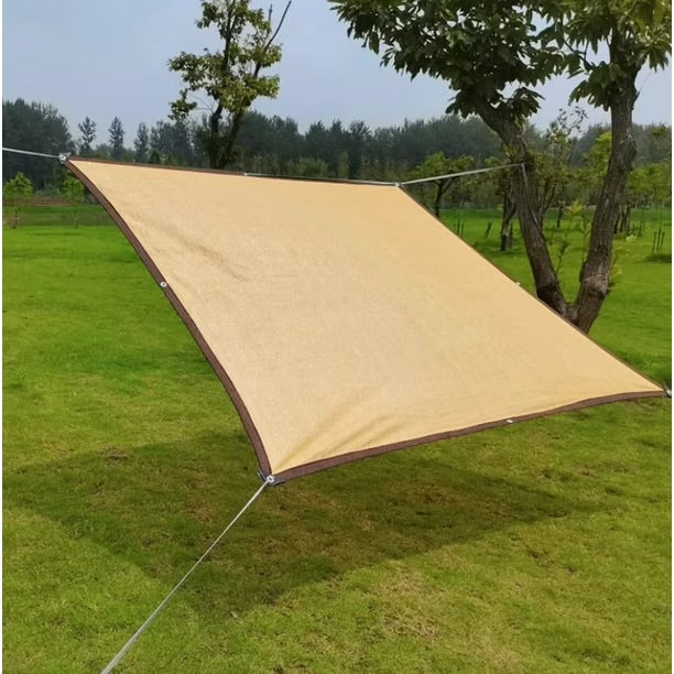 Toldo Rectangular Sombra Malla Raschell 3x5 mts 3x6 mts 5x5 mts Beige