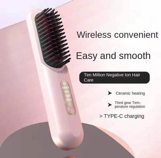 Cepillo Alisador Anti Frizz Recargable