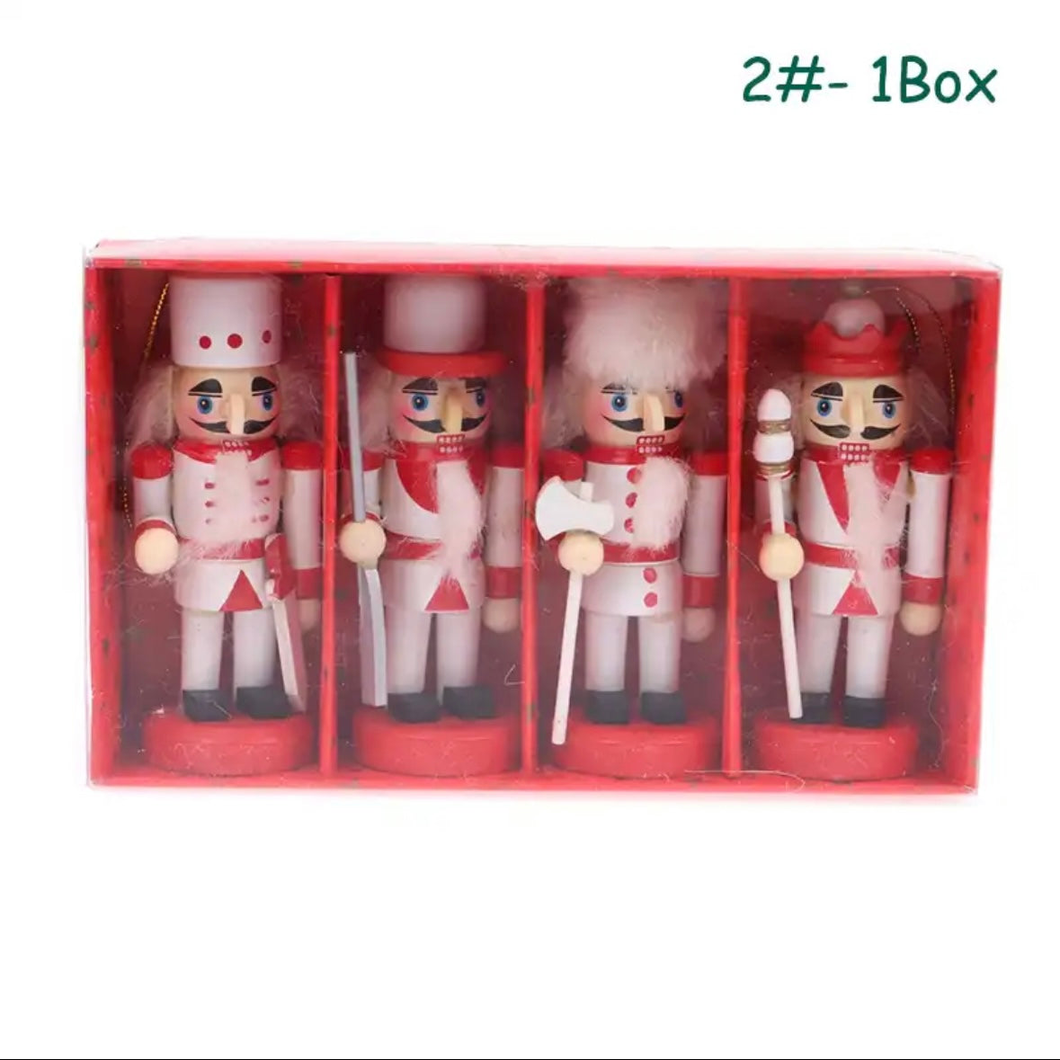 Set 4 Soldado Cascanueces Navideño Adorno Navidad 10cm COD 002