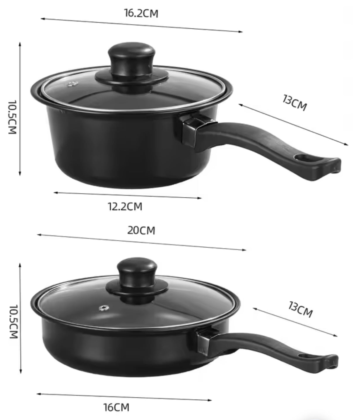 Set Batería Cocina 13 piezas Utensilios Olla Sartén