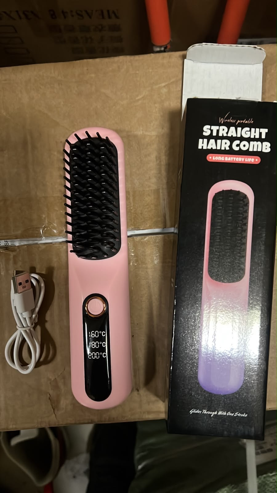 Cepillo Alisador Anti Frizz Recargable