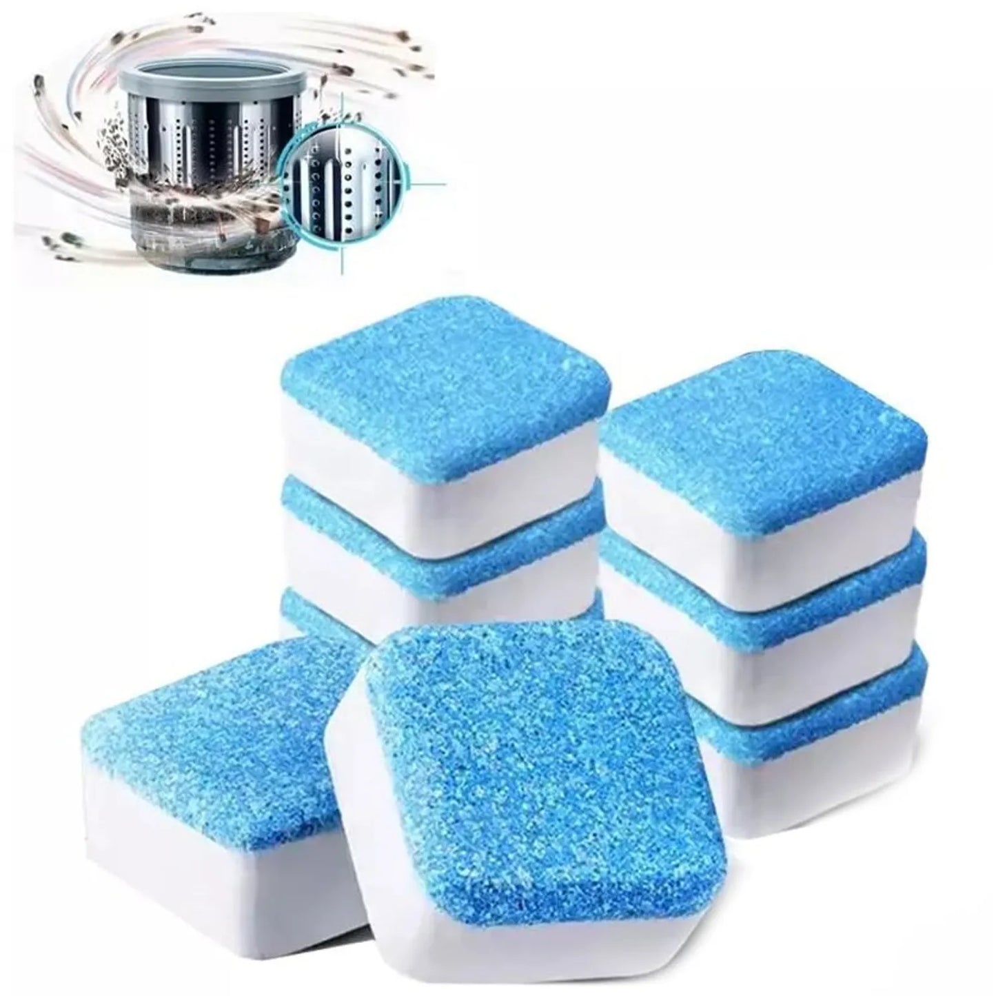 Pack 12 Pastillas Efervescentes Lavadora Limpia Tambor