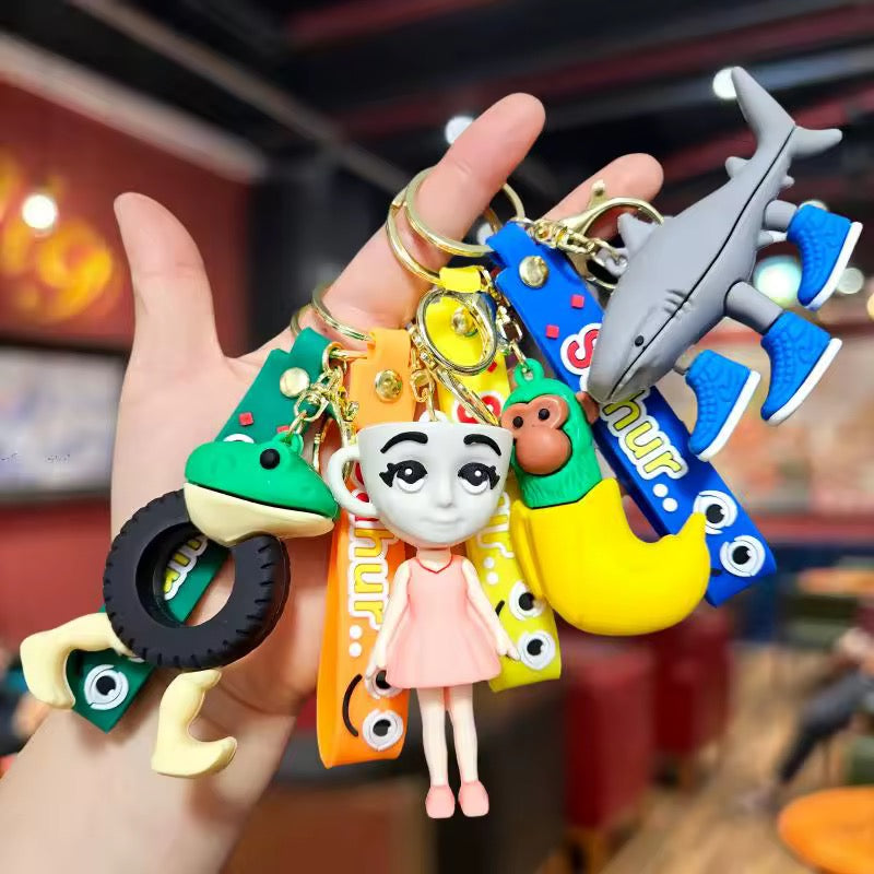 Llavero Silicona Grande Brain Rot Tralalero 10 diseños