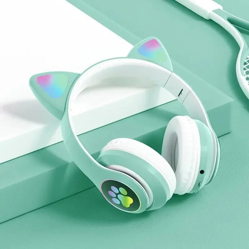 Audífono Bluetooth Kawaii Gato Patita | 5 Colores