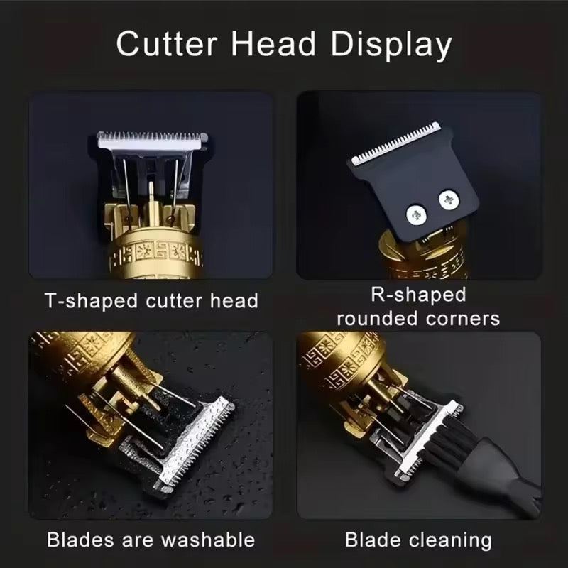 Afeitadora Recargable 4 Cabezales Vintage T9