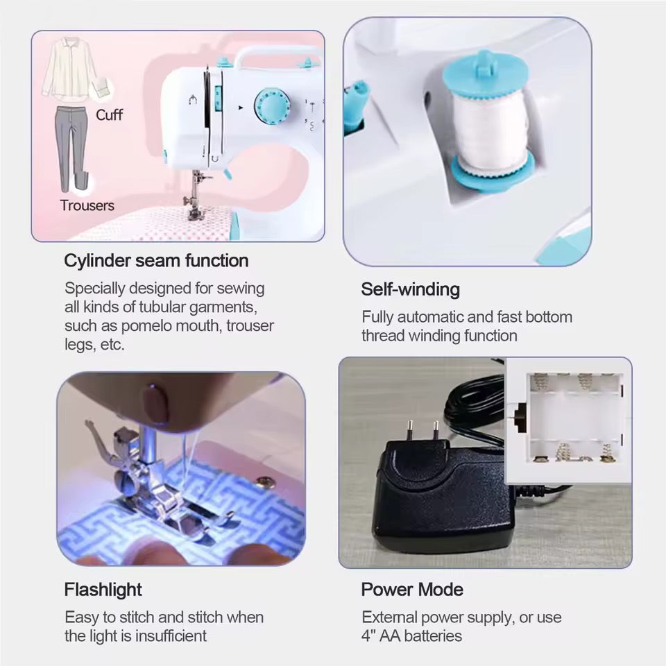 Mini Máquina de Coser Multifuncional 🧵