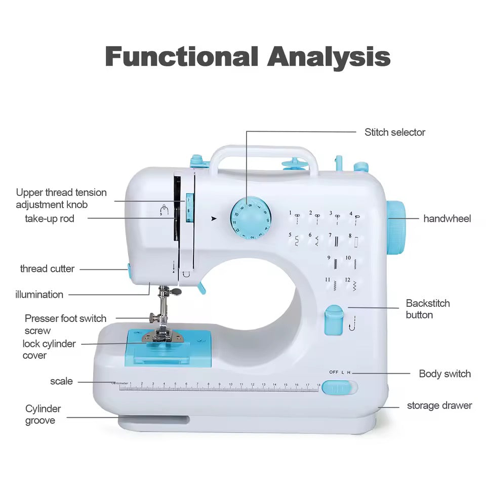 Mini Máquina de Coser Multifuncional 🧵