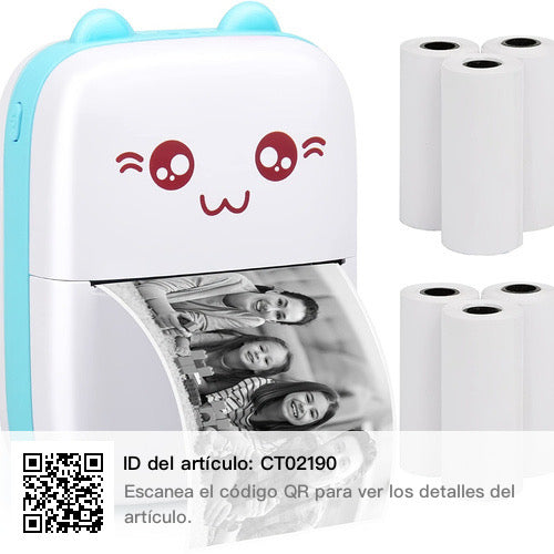 Impresora Térmica Kawaii Gatito