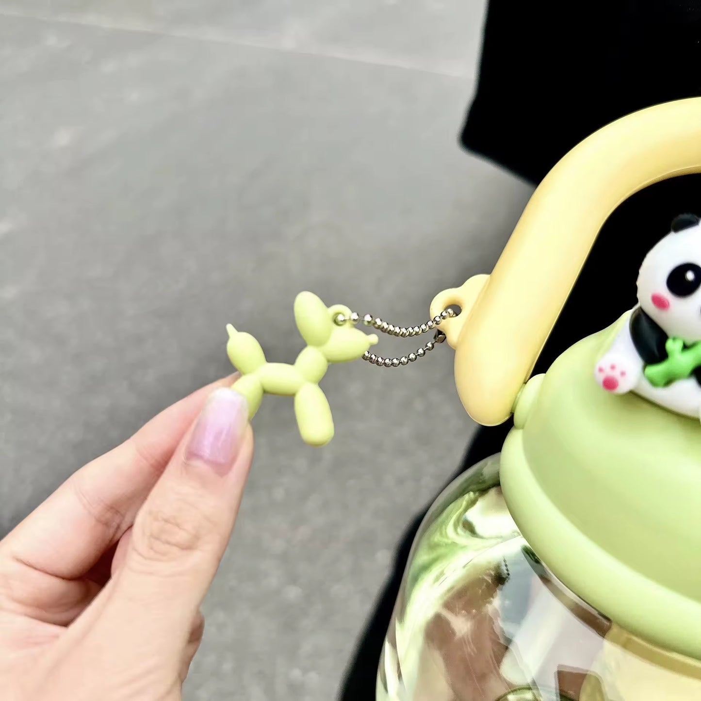 Botella Panda 800 ml Filtro Bombilla Charms