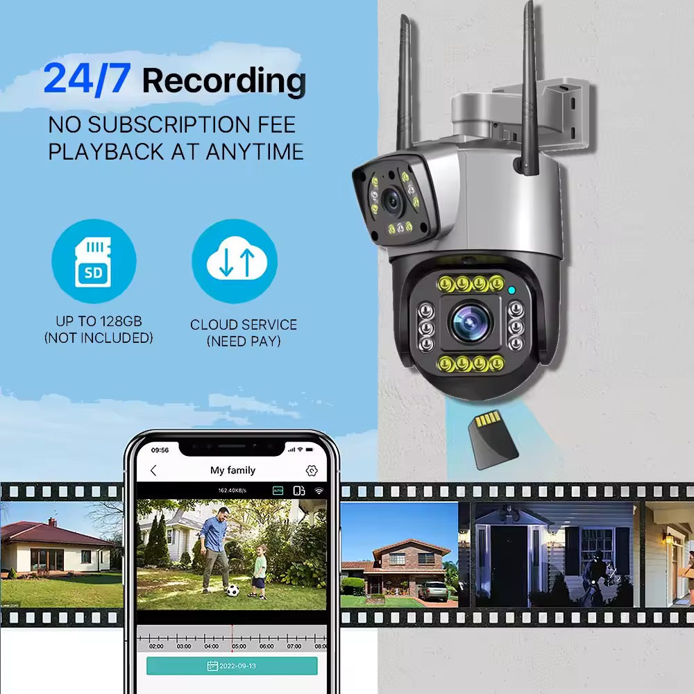 Doble Cámara Vigilancia 8MP Wifi 4G