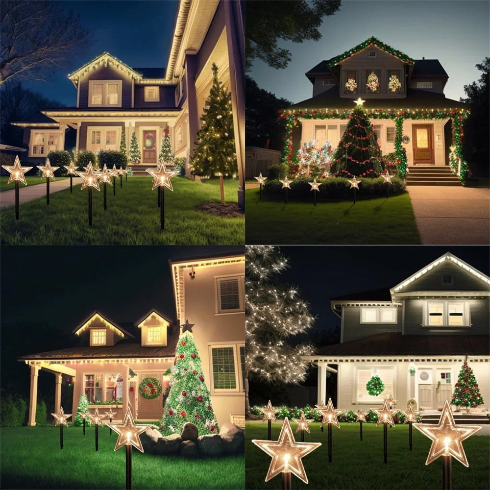 Estacas Solares Navidad Luces Led 5 Pack